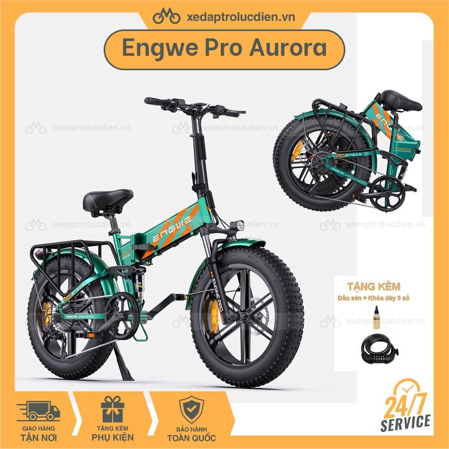 Xe đạp trợ lực điện Engwe Engine Aurora Pro Giá - Ưu đãi - Dịch vụ tốt nhất