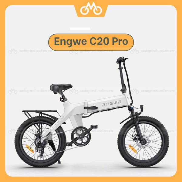 xe đạp trợ lực điện Engwe C20 Pro trắng